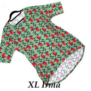 LulaRoe XL Gorgeous Rose Floral Irma NWT